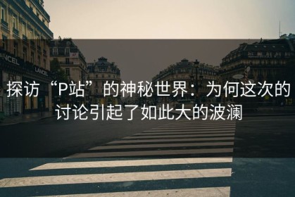 探访“P站”的神秘世界：为何这次的讨论引起了如此大的波澜