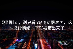 刚刚刷到，别只看p站浏览器表面，这种微妙情绪一下就被带出来了