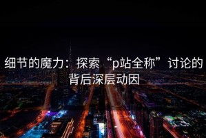 细节的魔力：探索“p站全称”讨论的背后深层动因