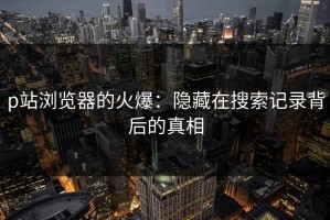 p站浏览器的火爆：隐藏在搜索记录背后的真相