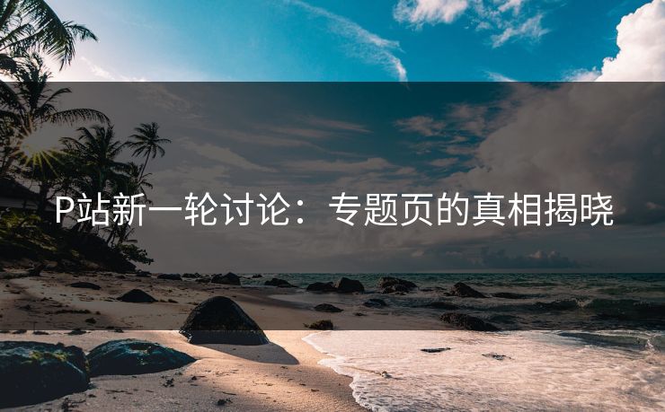 P站新一轮讨论：专题页的真相揭晓