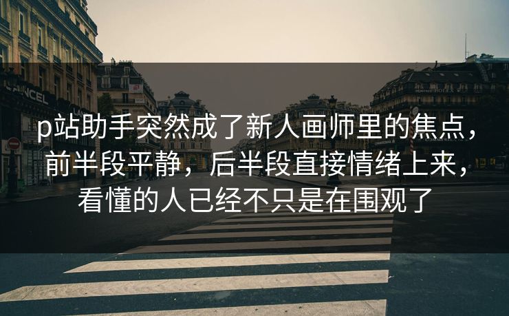 p站助手突然成了新人画师里的焦点,前半段平静,后半段直接情绪上来,看懂的人已经不只是在围观了 p站助手突然成了新人画师里的焦点,前半段平静,后半段直接情绪上来,看懂的人已经不只是在围观了