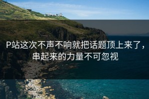 P站这次不声不响就把话题顶上来了，串起来的力量不可忽视